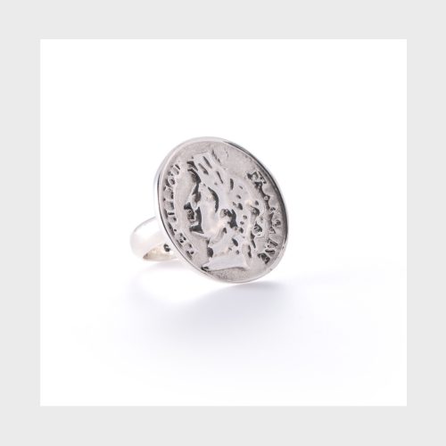 Sterling Silver French Coin Ring.
