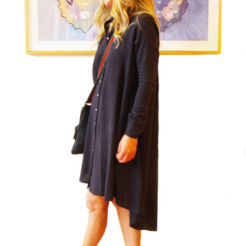 Navy Murphy Linen Dress.