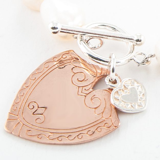 Rose Gold Shield Charm