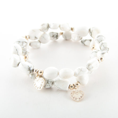 Howlite Semi-Precious Stone Bracelet.