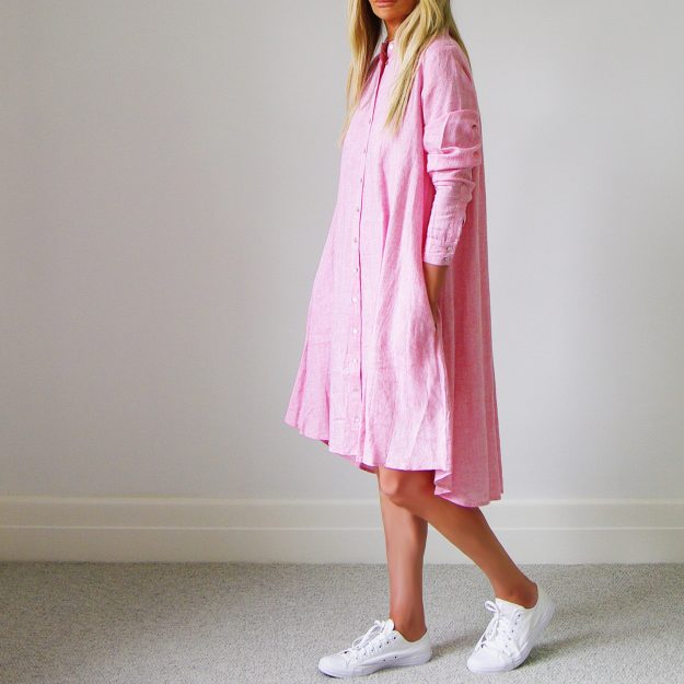 Murphy Linen Dress Blush Pink