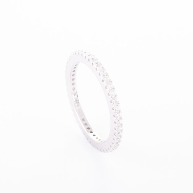 Fine Sterling Silver Cubic Zirconia “Eternity” Ring