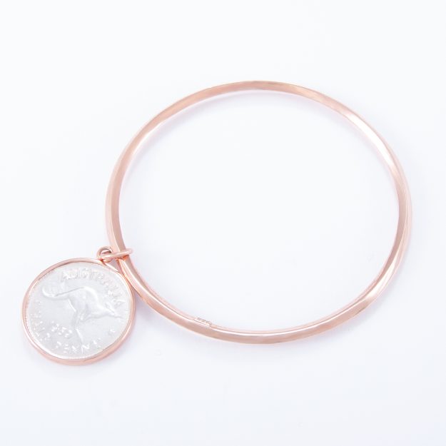 Rose Gold Half Penny Bangle