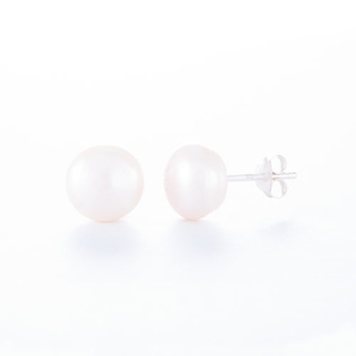 Our Freshwater Pearl Stud Earrings. Shown here, as a beautiful 10mm piece. In short, this pair of little gems make an elegant statement. And, are the perfect unique gift for someone extra special.