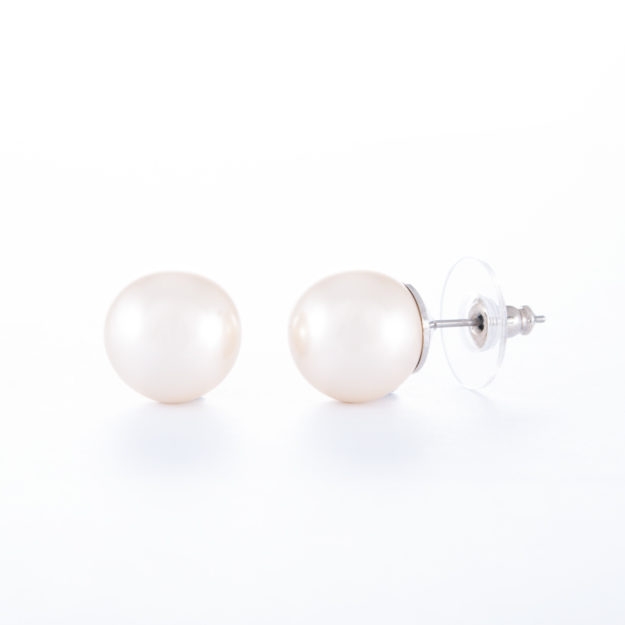 Glass Based Pearl Stud Earrings