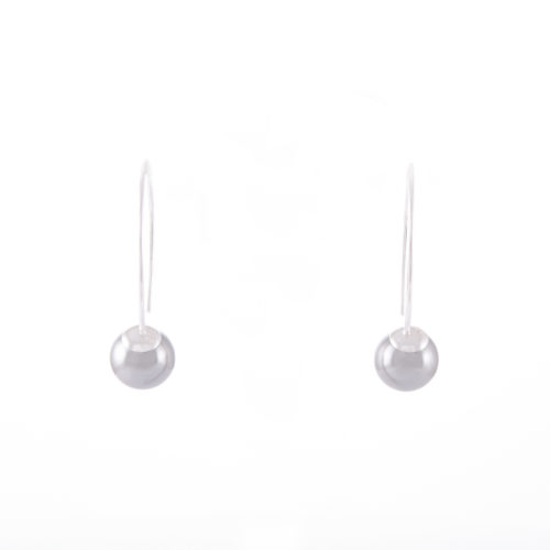 Our Light Grey Pearl Drop Earrings 8mm. Shown here, in hand-made 925 sterling. In short, this petite and elegant pair of gems are full of style. The ideal addition to any personal jewelry collection or as a unique gift idea for someone extra special.