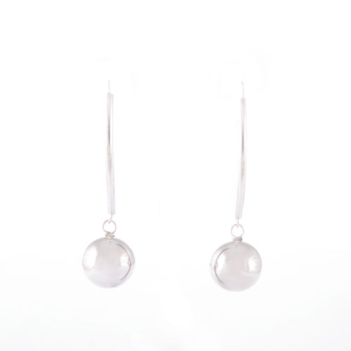 Our Sterling Silver Ball Drop Earrings. Shown here, hand-made in beautiful 925 sterling. In short, this elegant pair of little gems are full of style. The perfect finishing touch to an outfit or the ideal gift for someone special.
