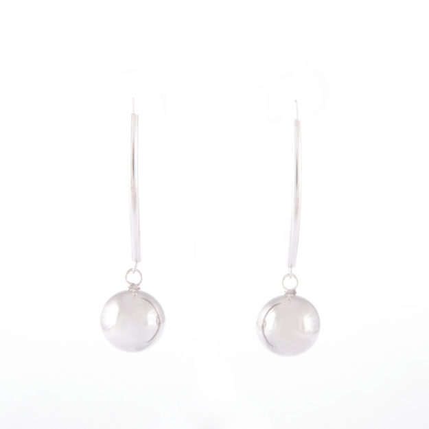 Sterling Silver Ball Drop Earrings