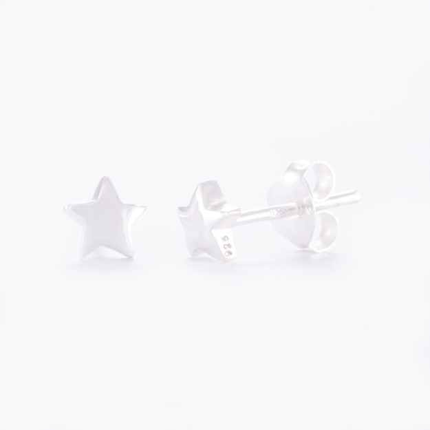 Sterling Silver Star Stud Earrings