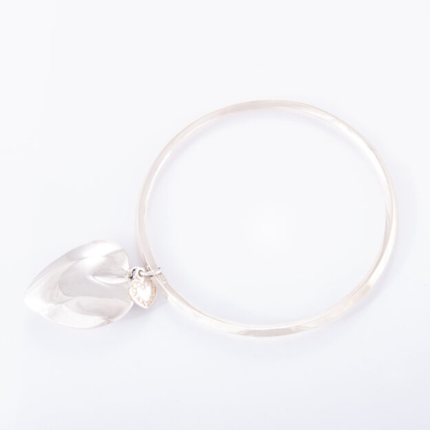 Sterling Silver Heart Bangle