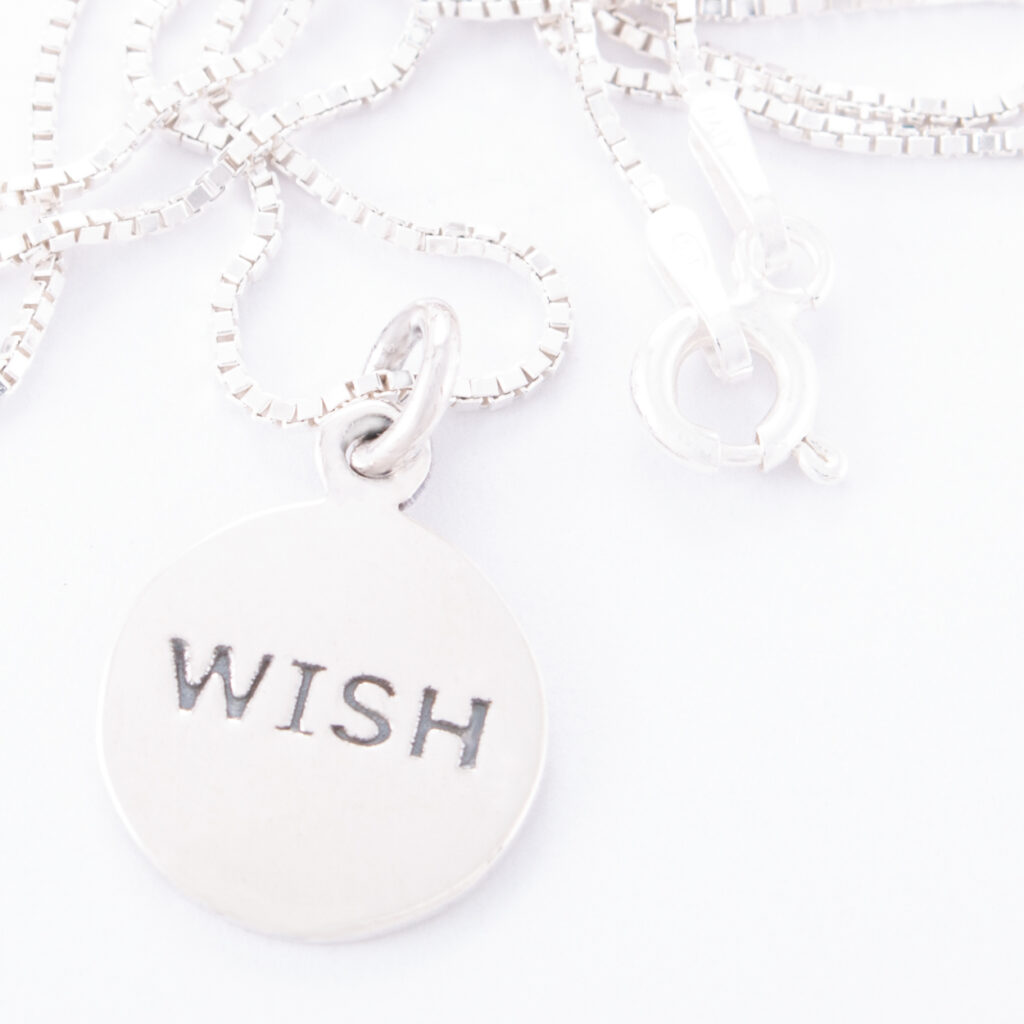 Sterling silver box chain necklaces make for the perfect womens gift idea. Matched with one of the available 925 sterling discs to complete the ideal fun piece.