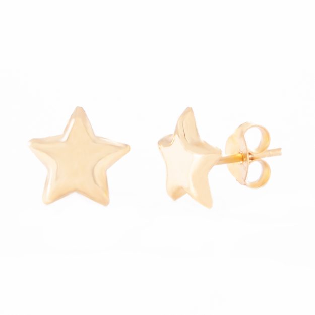 5mm Gold Sterling Silver Star Stud Earrings