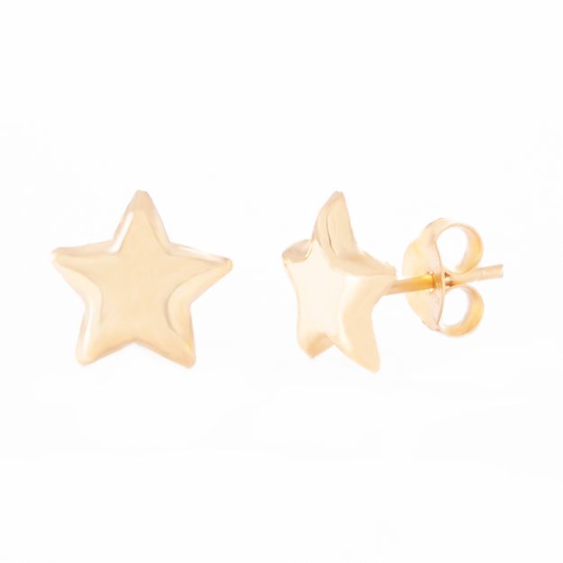 5mm Gold Sterling Silver Star Stud Earrings