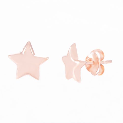 Our 5mm Rose Gold Star Stud Earrings. Shown here, beautifully plated in pink gold over 925 sterling silver. In short, there's lots of fun in this little pair of gems! Ideal to add to your very own collection as a self-indulgent purchase. Or as the perfect gift for that extra special someone.