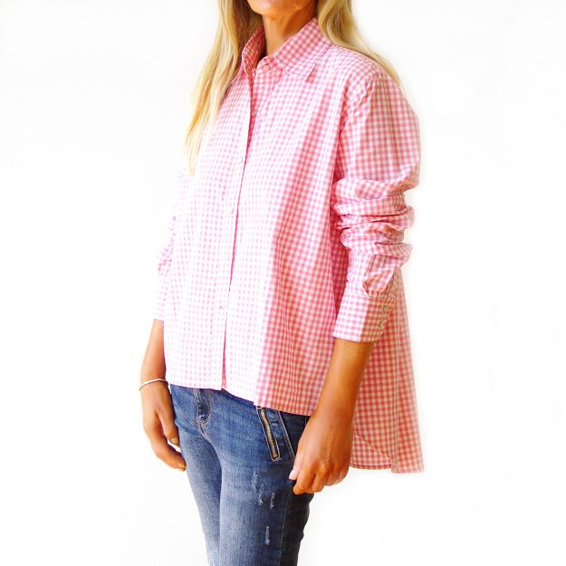 Ginger Pale Pink Gingham Shirt