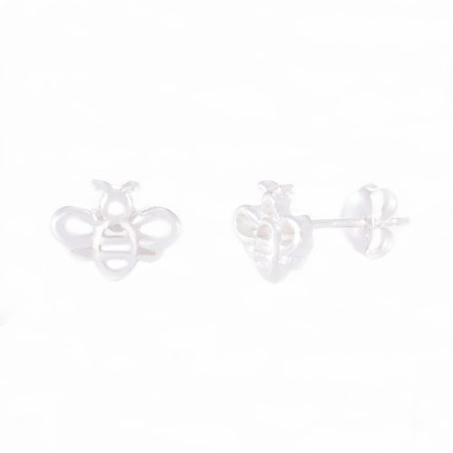 Our Sterling Silver Bumble Bee Stud Earrings. Shown here, hand-made in stunning 925 sterling. In short, this unique little pair of gems are full of fun. They make the ideal gift for someone special. Or as a self-indulgent addition to your own collection.