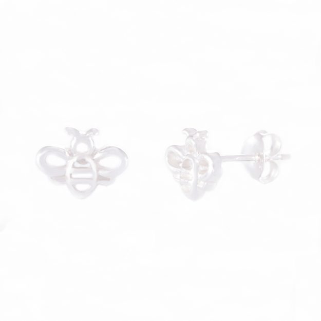 Sterling Silver Bumble Bee Stud Earrings