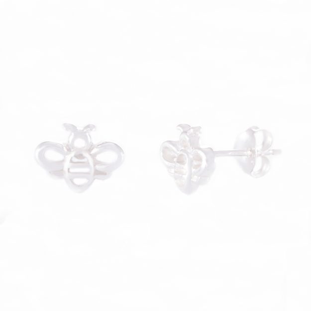 Sterling Silver Bumble Bee Stud Earrings