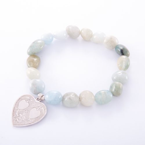 Our Adventurine Bracelet with Sterling Silver Double Heart. Shown here, with a beautiful handcrafted authentic 925 sterling charm. In short, this stunning piece has twice the love and is full of style. It’s the perfect self-indulgent purchase to add to your own jewelry collection. Or makes for the ideal gift for someone extra special.