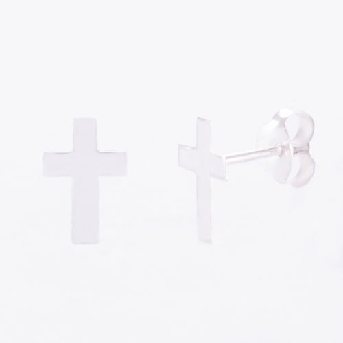 Our Sterling Silver Cross Stud Earrings. Shown here, handcrafted in stunning 925 sterling. In short, this unique little pair of gems are full of elegance and style. They make the perfect gift for someone extra special. Or as a self-indulgent purchase to add to your own jewelry collection