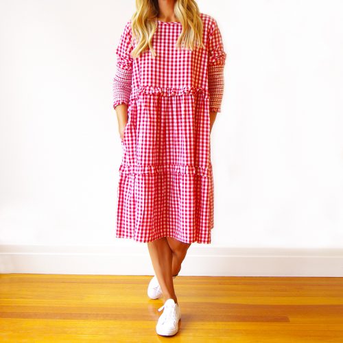 Red and White Gingham Dress (Cassi).