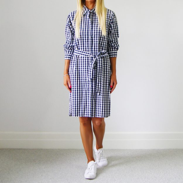 Kennedy Indigo Gingham Shirt Dress