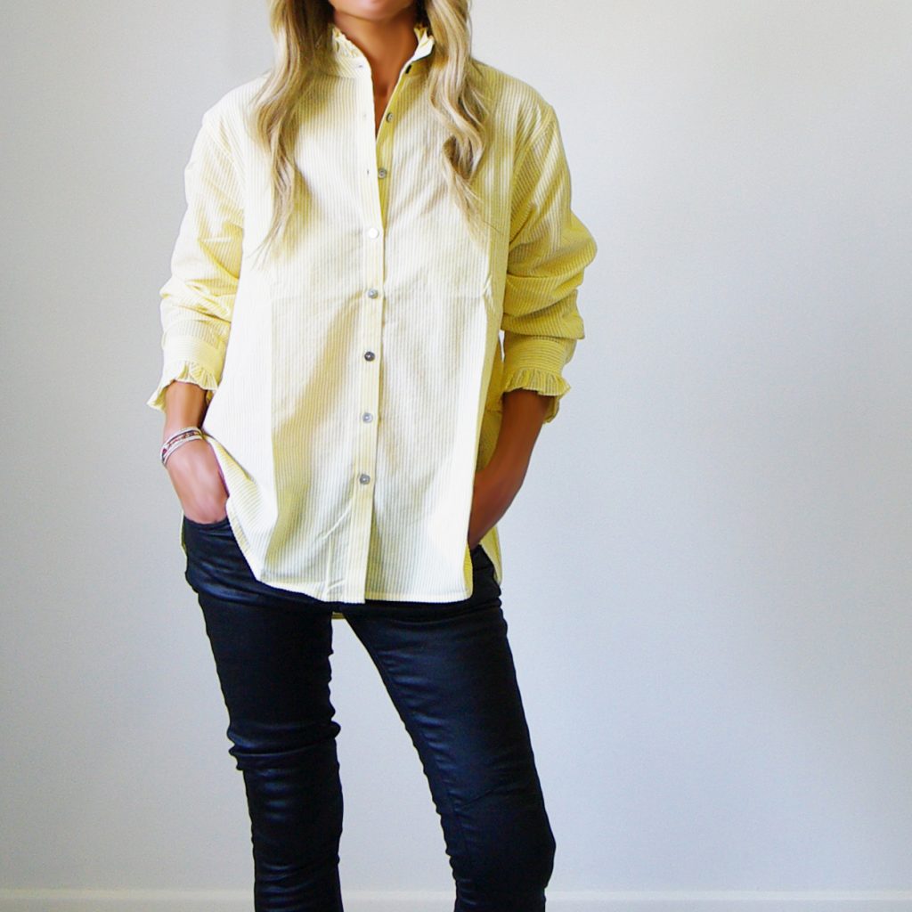 Blue and White Double Stripe Cotton Shirt main image 0