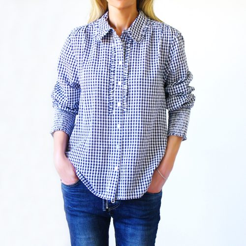 Ella Indigo Gingham Shirt.