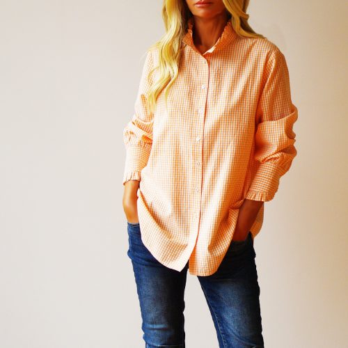 Lottie Mango & White Gingham Shirt.