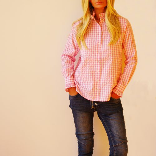 Gracie Pink Gingham Shirt.