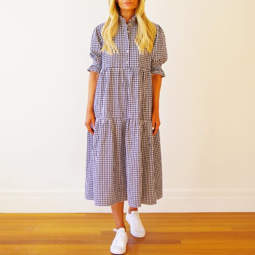 Lottie Indigo Gingham Dress.