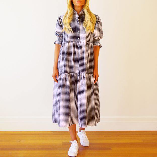 Lottie Indigo Gingham Dress