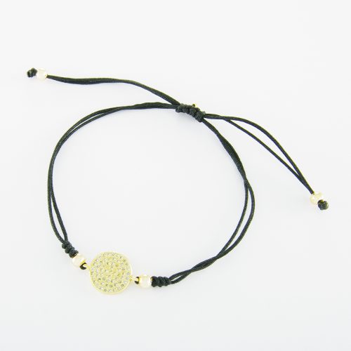 Gold Plated Adjustable Disc Bracelet.