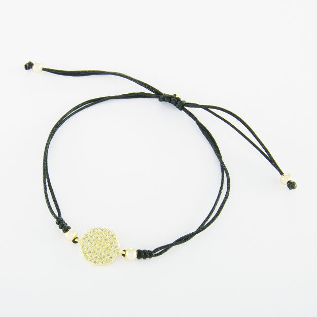 Gold Plated Adjustable Disc Bracelet