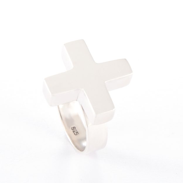 Large Sterling Silver Cross Ring