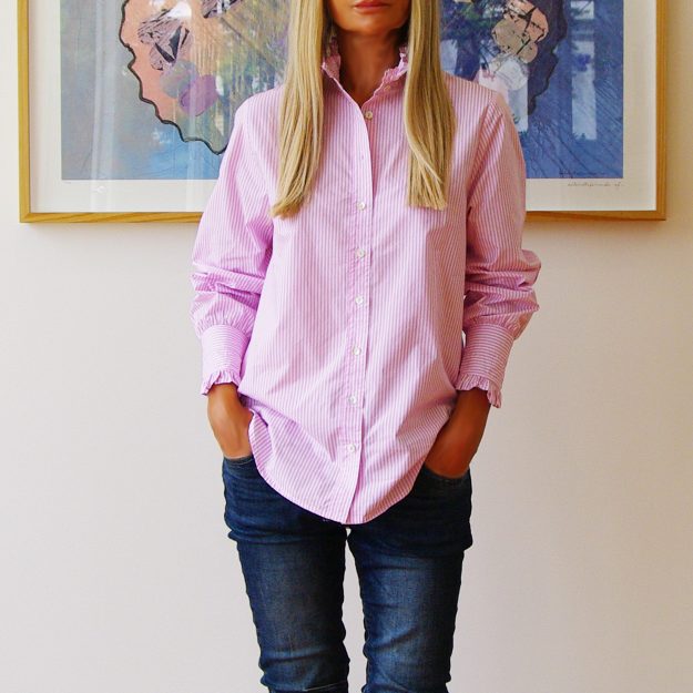 Lottie Cotton Poplin Pink & White Stripe Shirt